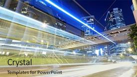  Presentation with traffic light - Presentation having bus track - high speed traffic and blurred background and a mint green colored foreground