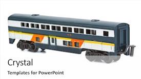  Presentation with scroll paper isolated on white - Slide deck having bus track - toy passenger wagon isolated background and a white colored foreground