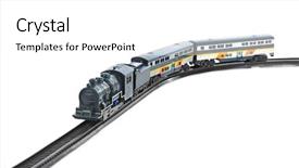  Presentation with train - Beautiful presentation featuring bus track - toy train isolated on white backdrop and a white colored foreground