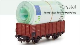  Presentation with bus train - Presentation enhanced with bus track - train with money isolated background and a soft green colored foreground
