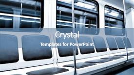  Presentation with bus train - Audience pleasing PPT theme consisting of bus traffic - inside modern train backdrop and a  colored foreground
