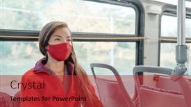  Presentation with public transport - Amazing PPT layouts having bus-travel-during-coronavirus-asian backdrop and a red colored foreground