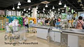  Presentation with brands - Slides enhanced with busan-south-korea-circa background and a coral colored foreground