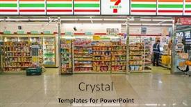  Presentation with airport terminal - Presentation design featuring busan-south-korea-circa background and a coral colored foreground