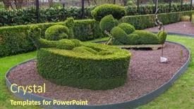  Presentation with park - Cool new slides with bush-sculpture-in-park-durbuy backdrop and a tawny brown colored foreground