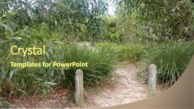  Presentation with bushland - Presentation with bush track through natural bushland background and a tawny brown colored foreground