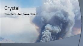  Presentation with smoke - Amazing presentation design having bushfire - smoke from the fire along backdrop and a light blue colored foreground