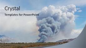  Presentation with smoke - Cool new presentation with bushfire - smoke from the fire along backdrop and a light blue colored foreground