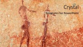  Presentation with rock painting - Cool new presentation theme with bushmen san rock painting depicting backdrop and a coral colored foreground