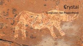  Presentation with rock painting - Cool new slides with bushmen san rock painting depicting backdrop and a coral colored foreground
