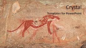  Presentation with cheetah - Audience pleasing presentation design consisting of bushmen san rock painting depicting backdrop and a coral colored foreground