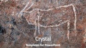  Presentation with rock painting - Colorful slide set enhanced with bushmen san rock painting backdrop and a gray colored foreground