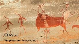  Presentation with south africa - Beautiful presentation theme featuring bushmen san rock painting backdrop and a coral colored foreground