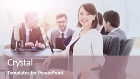  Presentation with sexual harrasment at workplace - Cool new slides with busines - successful young woman accountant backdrop and a coral colored foreground