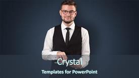  Presentation with hands holding black tablet - Beautiful PPT theme featuring software presentations - handsome spectacled businessman holding backdrop and a tawny brown colored foreground