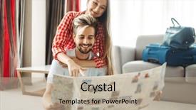  Presentation with journey - Audience pleasing PPT theme consisting of  backdrop and a  colored foreground