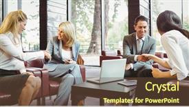  Presentation with hand shake law office - Beautiful presentation theme featuring busines people shaking hands backdrop and a tawny brown colored foreground