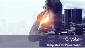  Presentation with media - Colorful slides enhanced with business - always stay connected mixed media backdrop and a ocean colored foreground