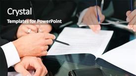  Presentation with contract - Amazing PPT layouts having business - meeting in an office backdrop and a black colored foreground