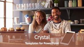  Presentation with coffee shop - Colorful PPT layouts enhanced with business - portrait of couple running coffee backdrop and a red colored foreground