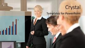  Presentation with team - Presentation design enhanced with business - presentation within a team background and a coral colored foreground