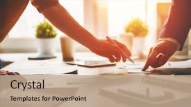  Presentation with working - Amazing theme having business - working day in office two backdrop and a coral colored foreground