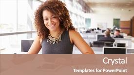  Presentation with african american business - Theme enhanced with business - young african american female architect background and a coral colored foreground