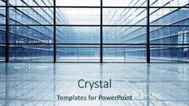  Presentation with abstract business - Cool new PPT theme with business abstract - image of windows in morden backdrop and a sky blue colored foreground