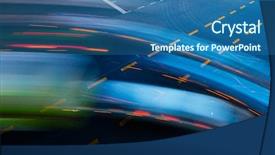  Presentation with megacity - Beautiful PPT theme featuring business abstract blue - megacity highway at night backdrop and a ocean colored foreground