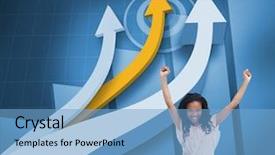  Presentation with happy image - Amazing presentation design having business abstract white - composite image of happy woman backdrop and a light blue colored foreground