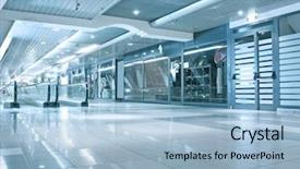  Presentation with civil engineering blue - Slides enhanced with business accelerator - blue vanishing transparent hallway background and a light blue colored foreground