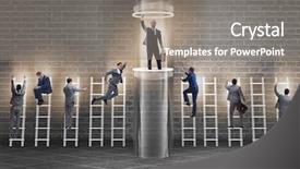  Presentation with promotion - Colorful PPT layouts enhanced with business accelerator - businessmen in accelerated and fast backdrop and a gray colored foreground