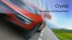  Presentation with car business - Presentation theme having business accelerator - concept of car speed background and a light blue colored foreground