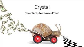  Presentation with moving business - Cool new presentation design with business accelerator - speedy snail like car racer backdrop and a white colored foreground