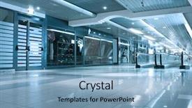  Presentation with transparent electronics - PPT layouts featuring business accelerator - vanishing transparent hallway background and a light blue colored foreground