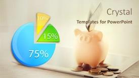  Presentation with piggy bank - Beautiful theme featuring business-accounting-concept-piggy-bank backdrop and a lemonade colored foreground