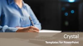  Presentation with business calculator - Colorful presentation theme enhanced with business accounting overwork deadline backdrop and a gray colored foreground