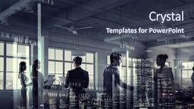  Presentation with active lifestyle - Slide deck enhanced with business active lifestyle mixed media background and a tawny brown colored foreground