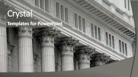  Presentation with canada - Audience pleasing presentation theme consisting of business alignment - building with columns in downtown backdrop and a gray colored foreground