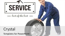  Presentation with car service - Slide deck enhanced with business alignment - concept of car service mechanic background and a light gray colored foreground