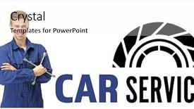  Presentation with car service - Cool new slide deck with business alignment - concept of car service mechanic backdrop and a white colored foreground