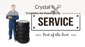  Presentation with car service - Amazing presentation design having business alignment - concept of car service mechanic backdrop and a white colored foreground