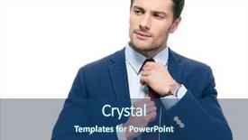  Presentation with blue and white tie dye swirl - PPT layouts featuring business alignment - handsome businessman straightening his tie background and a ocean colored foreground