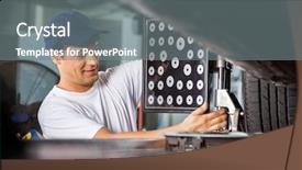  Presentation with mechanic - Theme with business alignment - mechanic adjusting wheel aligner background and a  colored foreground