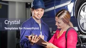  Presentation with customer nonconformance - Cool new slides with business alignment - mechanic receiving sign on invoice backdrop and a ocean colored foreground