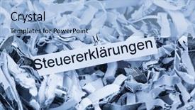 Presentation with tax - Amazing presentation theme having business alignment - shredded paper tagged with tax backdrop and a light blue colored foreground