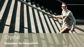  Presentation with climbing stairs - Audience pleasing PPT theme consisting of business-ambitoins-people-and-lifestyle backdrop and a gray colored foreground