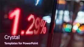  Presentation with stock market - Presentation design consisting of business analysis - stock market price display background and a tawny brown colored foreground