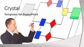  Presentation with data structure - Beautiful slides featuring business analytic examining an algorithm backdrop and a white colored foreground