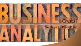  Presentation with analytics - Colorful slide set enhanced with business analytics - isolated word abstract backdrop and a coral colored foreground